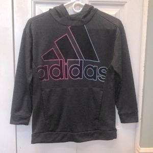 Adidas charcoal gray girls hoodie